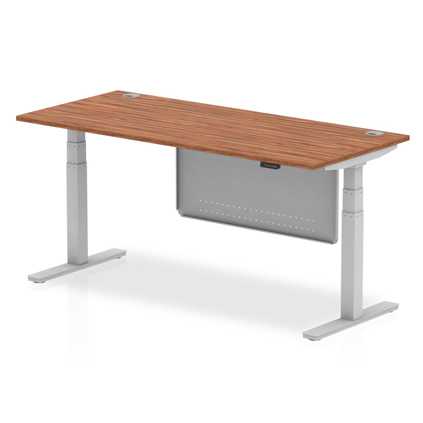 Air Height Adjustable Desk with Cable Ports with Steel Modesty Panel