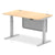 Air Height Adjustable Desk with Cable Ports with Steel Modesty Panel