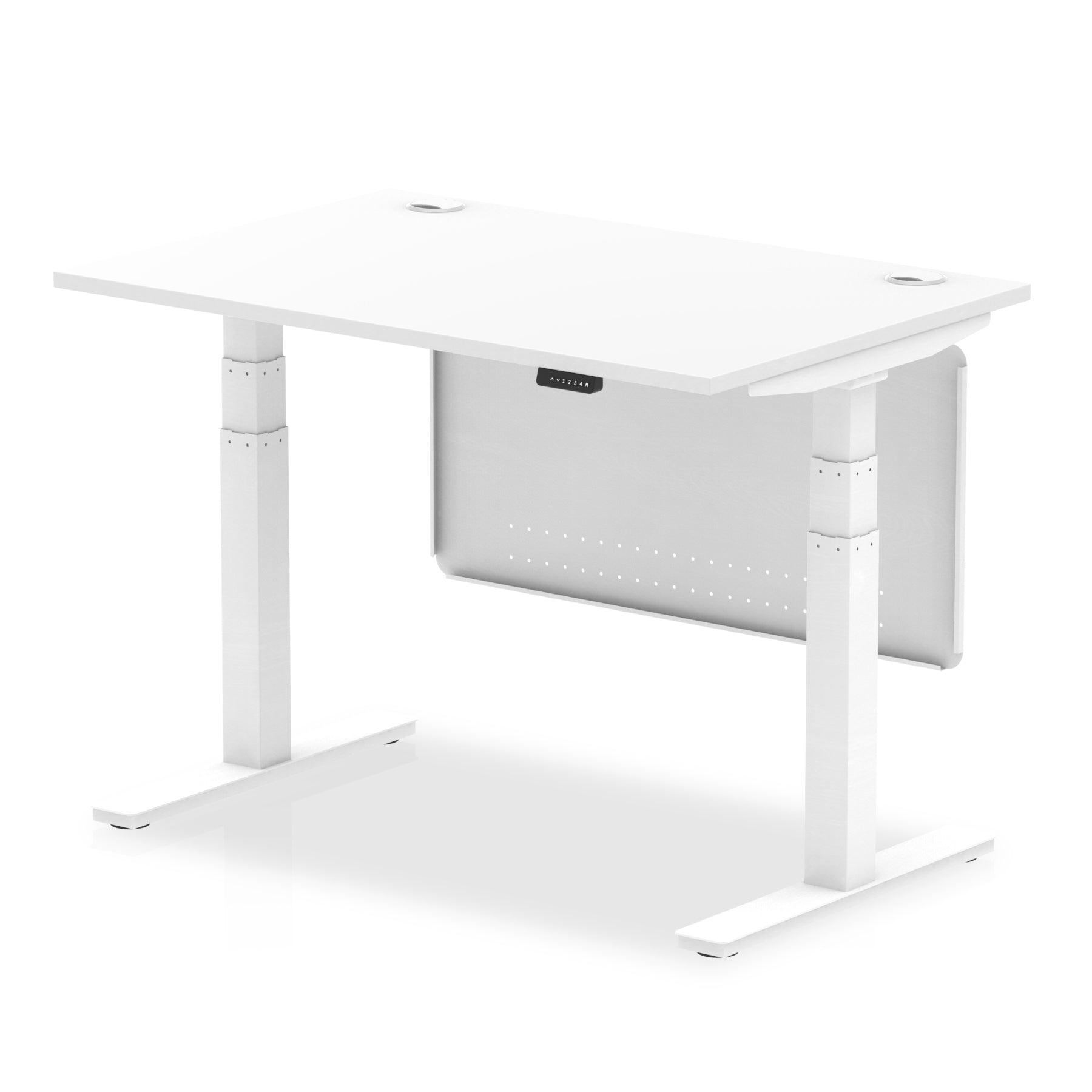 Air Height Adjustable Desk without Cable Ports with Steel Modesty Panel