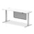 Air Height Adjustable Slimline Desk with Cable Ports with Steel Modesty Panel