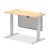 Air Height Adjustable Slimline Desk with Cable Ports with Steel Modesty Panel