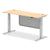 Air Height Adjustable Slimline Desk with Cable Ports with Steel Modesty Panel