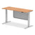 Air Height Adjustable Slimline Desk with Cable Ports with Steel Modesty Panel