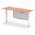 Air Height Adjustable Slimline Desk with Cable Ports with Steel Modesty Panel