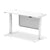 Air Height Adjustable Slimline Desk with Cable Ports with Steel Modesty Panel