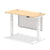 Air Height Adjustable Slimline Desk with Cable Ports with Steel Modesty Panel