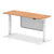 Air Height Adjustable Slimline Desk with Cable Ports with Steel Modesty Panel