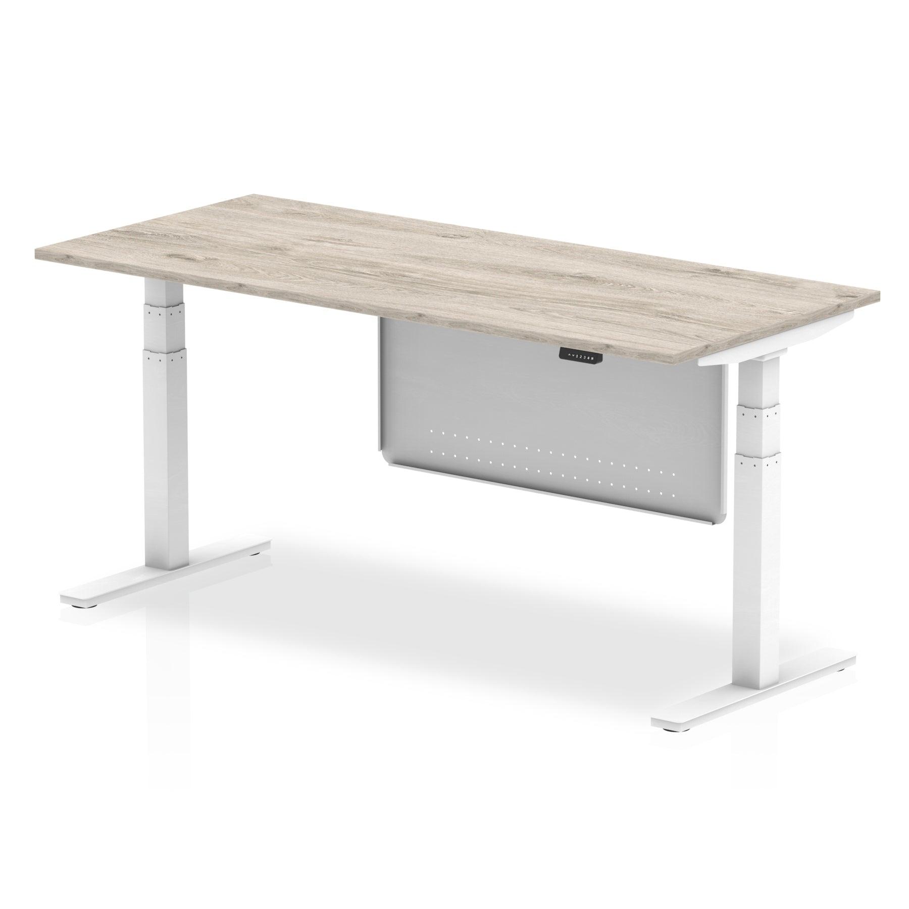 Air Height Adjustable Desk without Cable Ports with Steel Modesty Panel