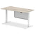 Air Height Adjustable Desk with Cable Ports with Steel Modesty Panel