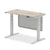 Air Height Adjustable Slimline Desk with Cable Ports with Steel Modesty Panel