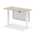 Air Height Adjustable Slimline Desk with Cable Ports with Steel Modesty Panel