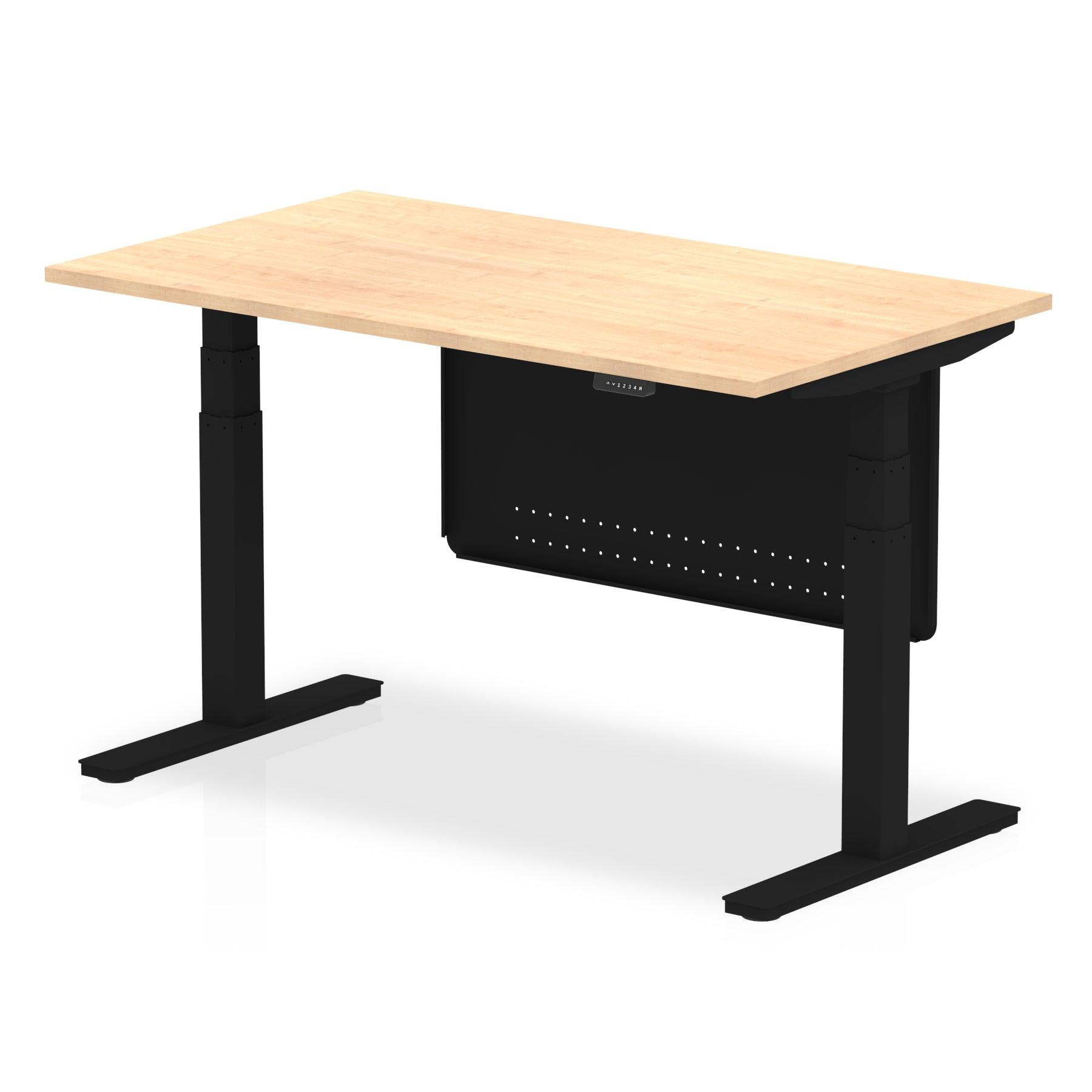 Air Height Adjustable Desk without Cable Ports with Steel Modesty Panel