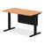 Air Height Adjustable Desk without Cable Ports with Steel Modesty Panel