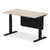 Air Height Adjustable Desk with Cable Ports with Steel Modesty Panel