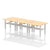 Air Back-to-Back Slimline Height Adjustable Bench Desk - 6 Person