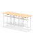 Air Back-to-Back Slimline Height Adjustable Bench Desk - 6 Person