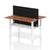 Air Back-to-Back Slimline Height Adjustable Bench Desk - 2 Person with Black Straight Screen