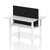 Air Back-to-Back Slimline Height Adjustable Bench Desk - 2 Person with Black Straight Screen