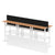 Air Back-to-Back Slimline Height Adjustable Bench Desk - 6 Person with Black Straight Screen