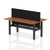 Air Back-to-Back Slimline Height Adjustable Bench Desk - 2 Person with Black Straight Screen