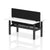 Air Back-to-Back Slimline Height Adjustable Bench Desk - 2 Person with Black Straight Screen