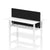 Air Back-to-Back Slimline Height Adjustable Bench Desk - 2 Person with Black Straight Screen