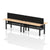 Air Back-to-Back 1800mm Slimline Height Adjustable Bench Desk - 4 Person with Black Straight Screen