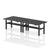 Air Back-to-Back Slimline Height Adjustable Bench Desk - 4 Person