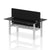 Air Back-to-Back Slimline Height Adjustable Bench Desk - 2 Person with Black Straight Screen