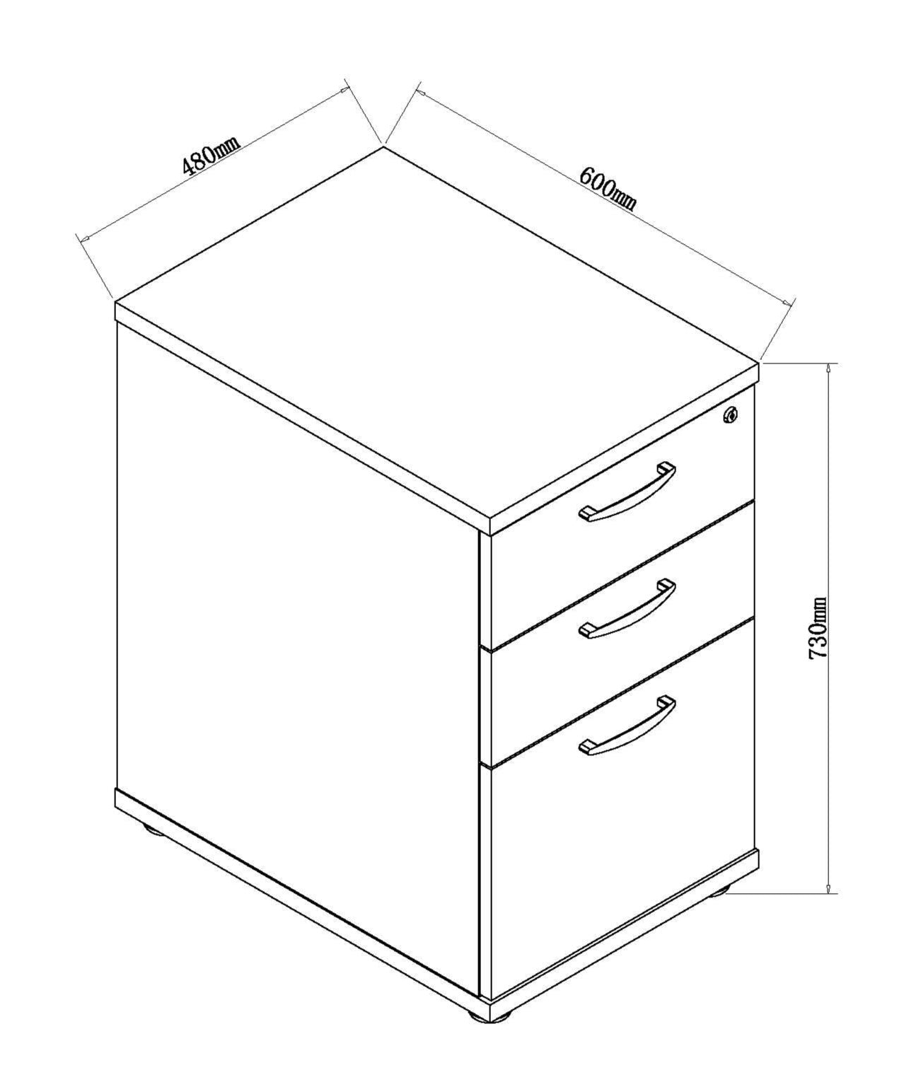 Impulse Desk High Pedestal