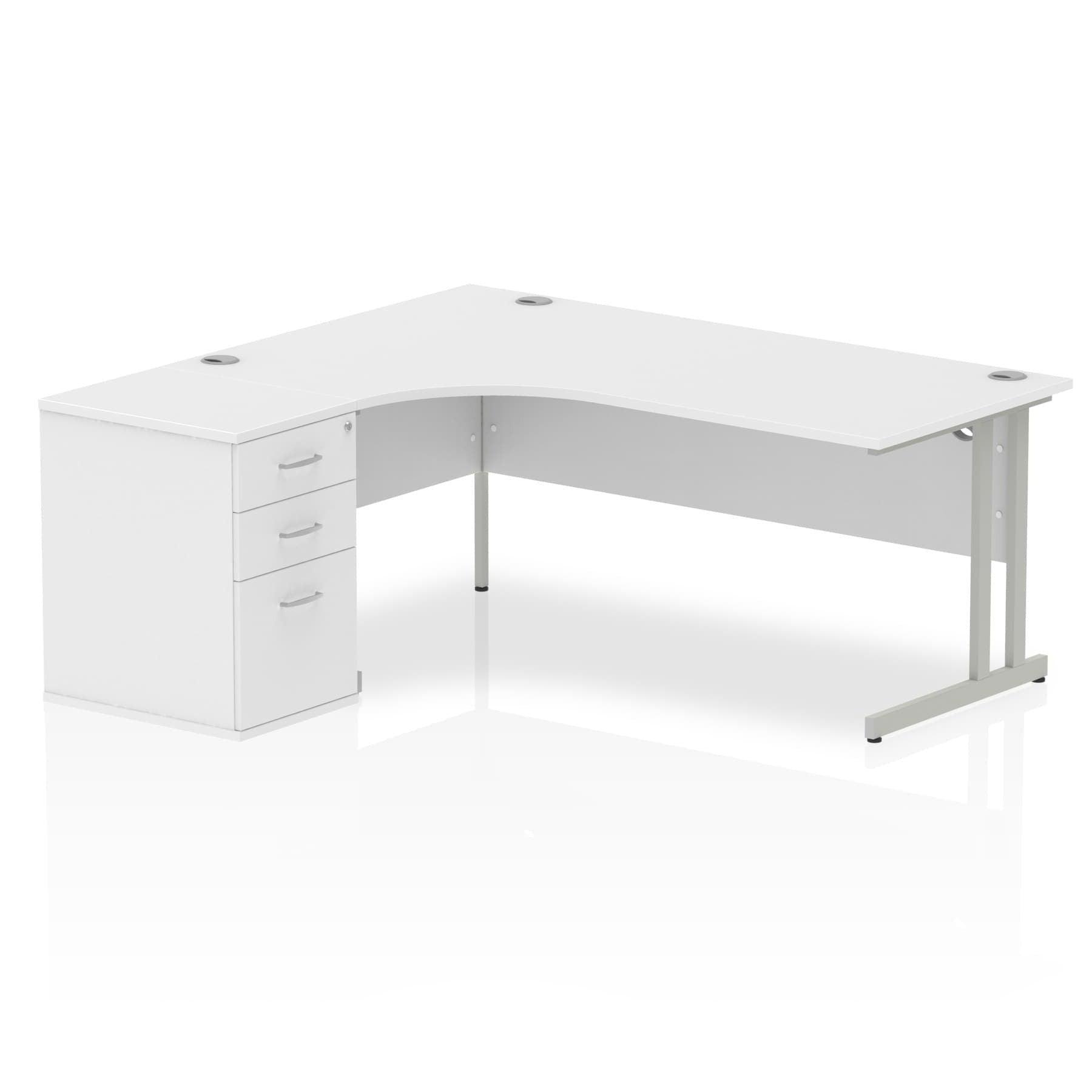 Impulse 1800mm Cantilever Left Crescent Desk Workstation