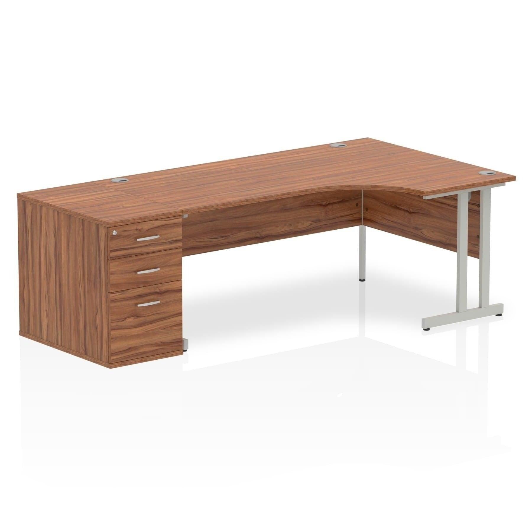 Impulse 1800mm Cantilever Left Crescent Desk Workstation