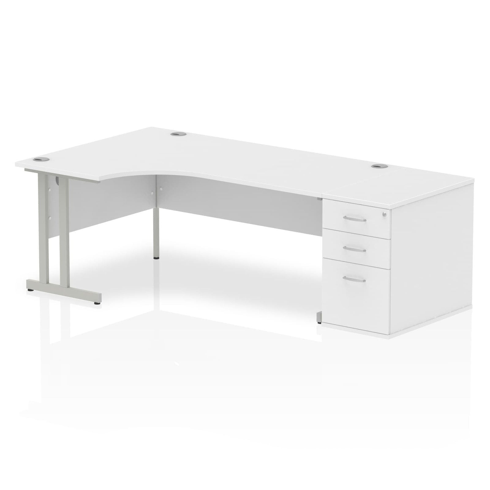 Impulse 1800mm Cantilever Right Crescent Desk Workstation