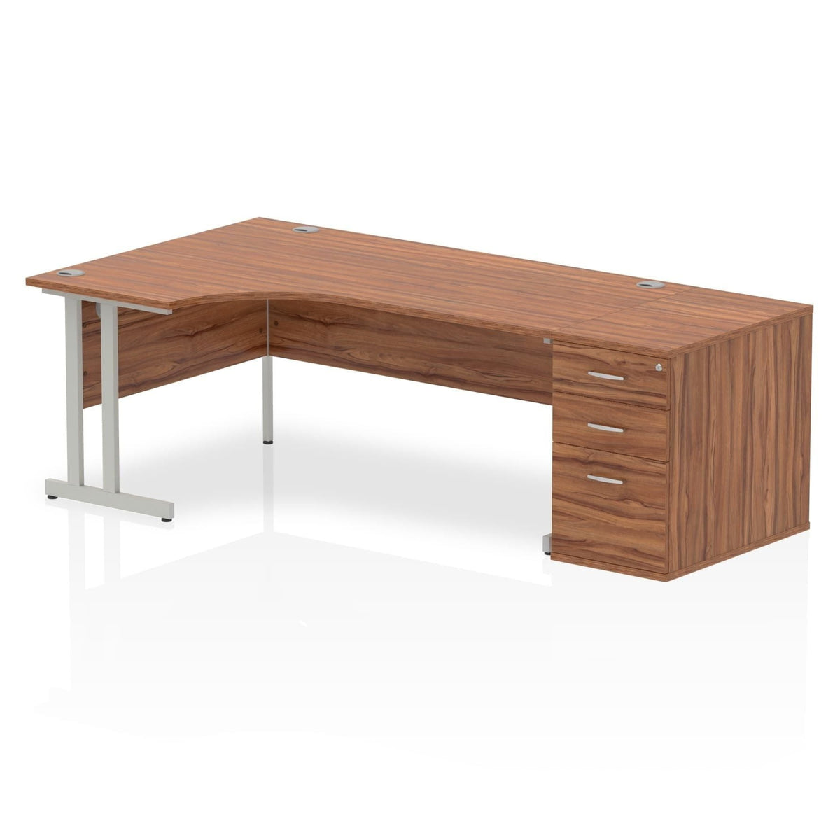 Impulse 1800mm Cantilever Right Crescent Desk Workstation
