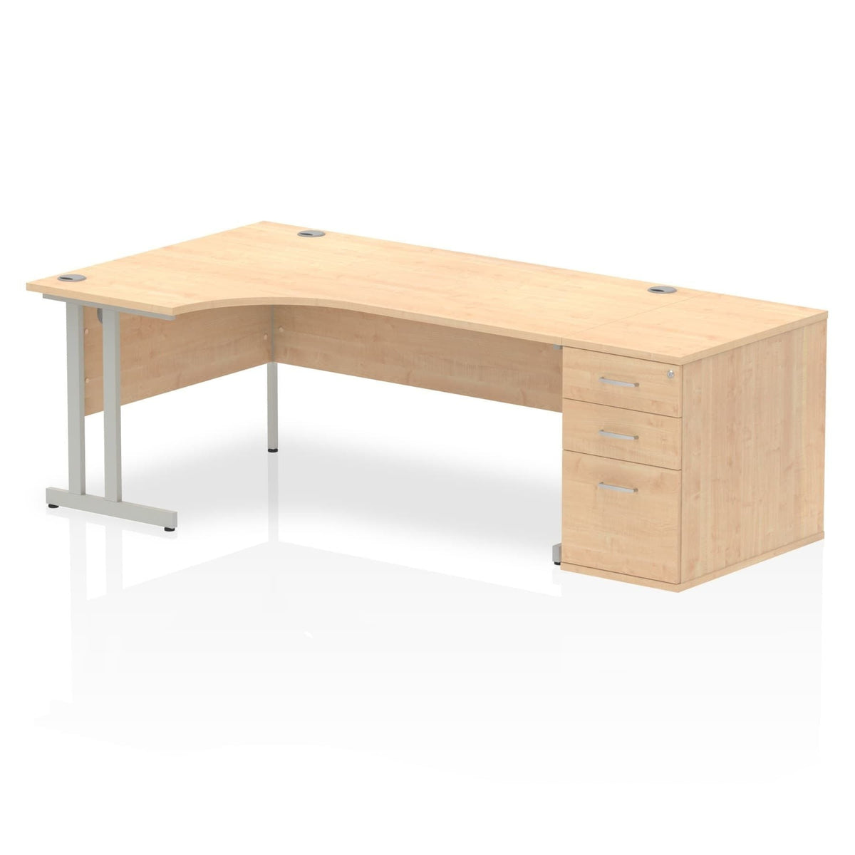 Impulse 1800mm Cantilever Right Crescent Desk Workstation