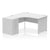 Impulse 1400mm Panel End Crescent Desk With Pedestal