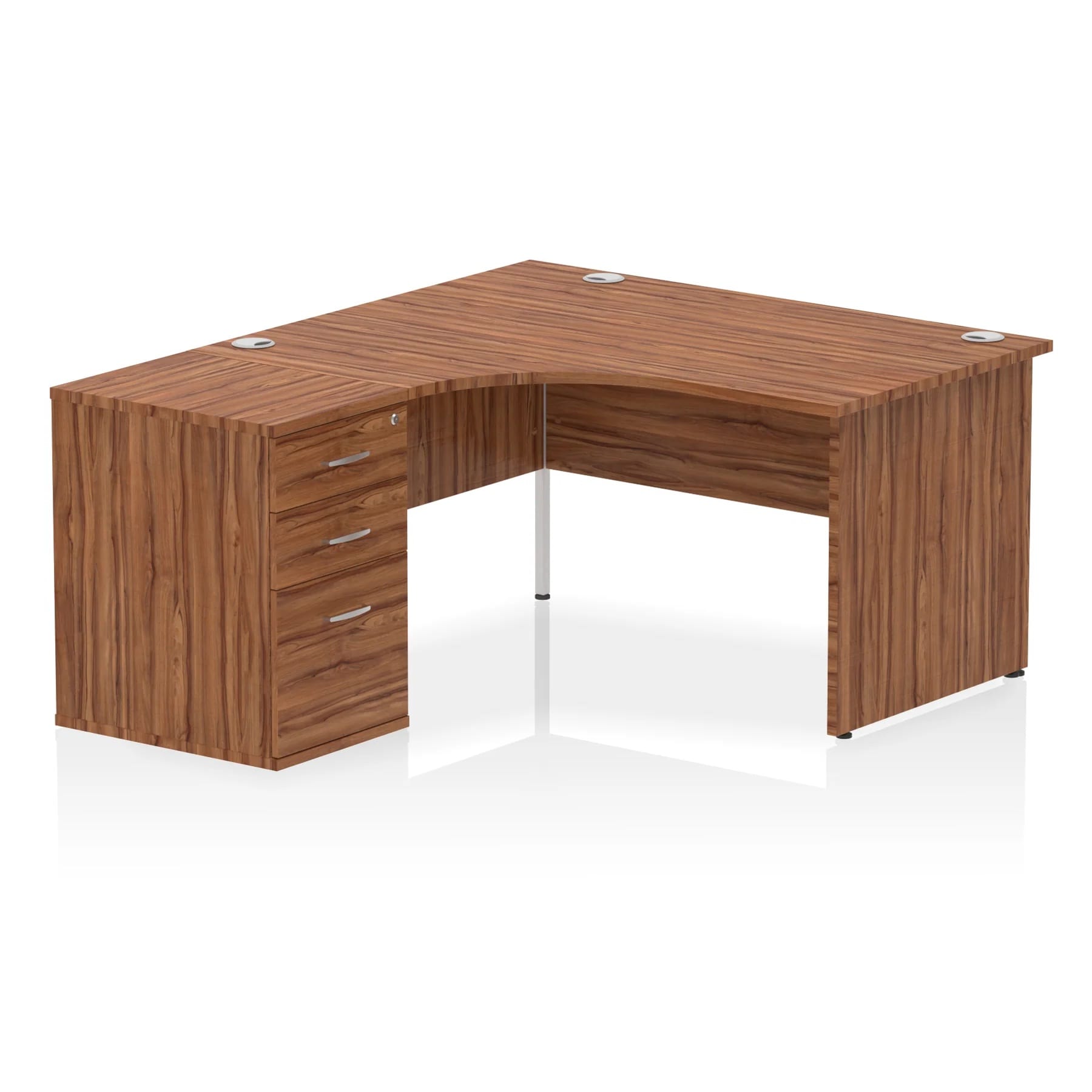 Impulse 1400mm Panel End Crescent Desk With Pedestal