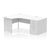 Impulse 1400mm Panel End Crescent Desk With Pedestal