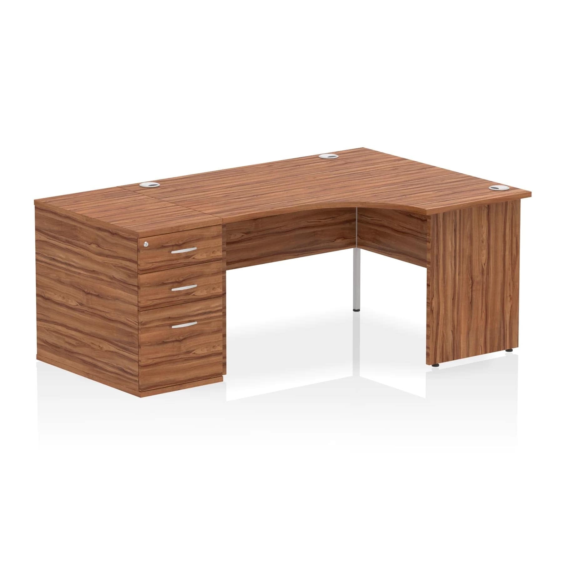 Impulse 1400mm Panel End Crescent Desk With Pedestal