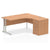 Impulse 1600mm Cantilever Left Crescent Desk Workstation