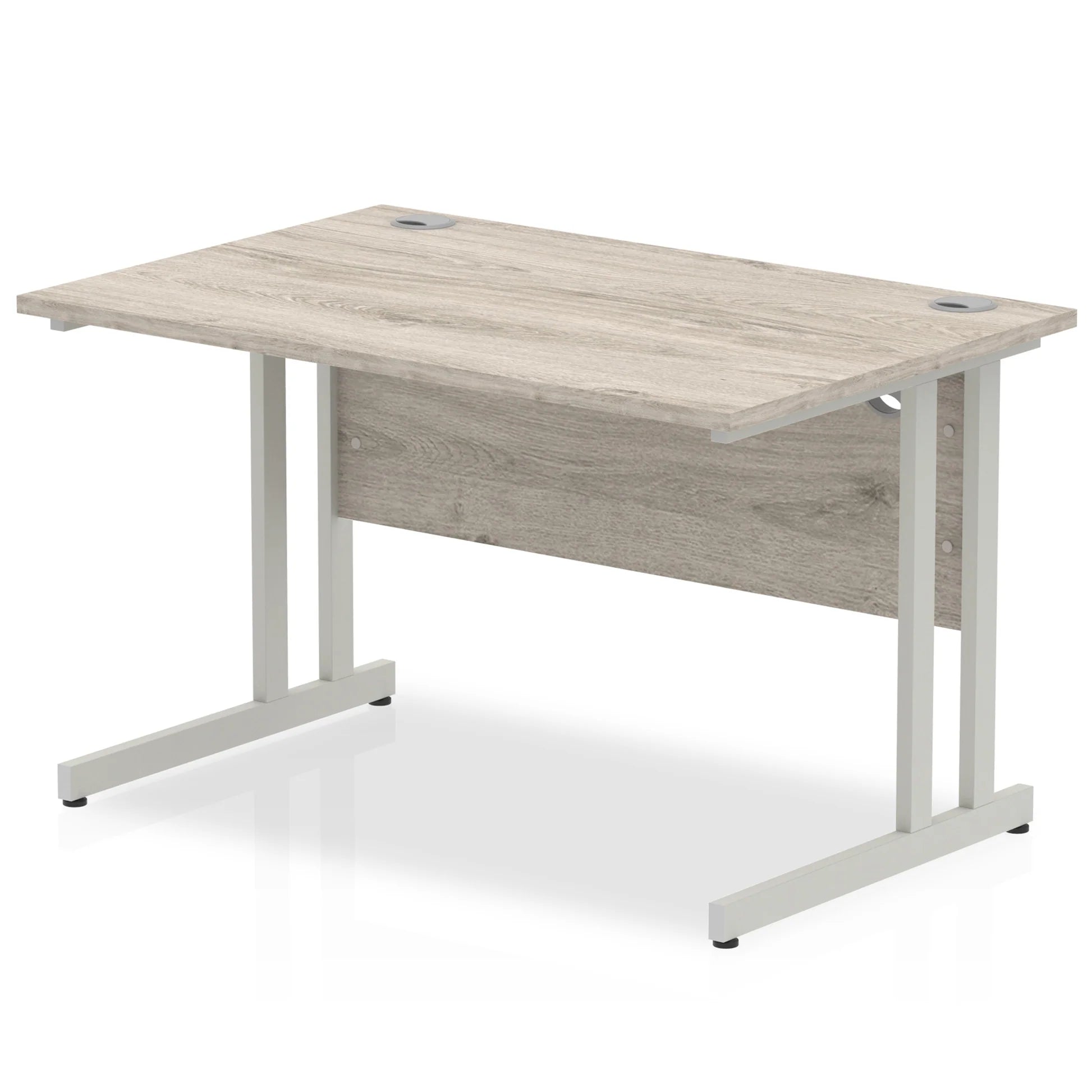 Impulse 1200mm Straight Desk Cantilever Silver Leg