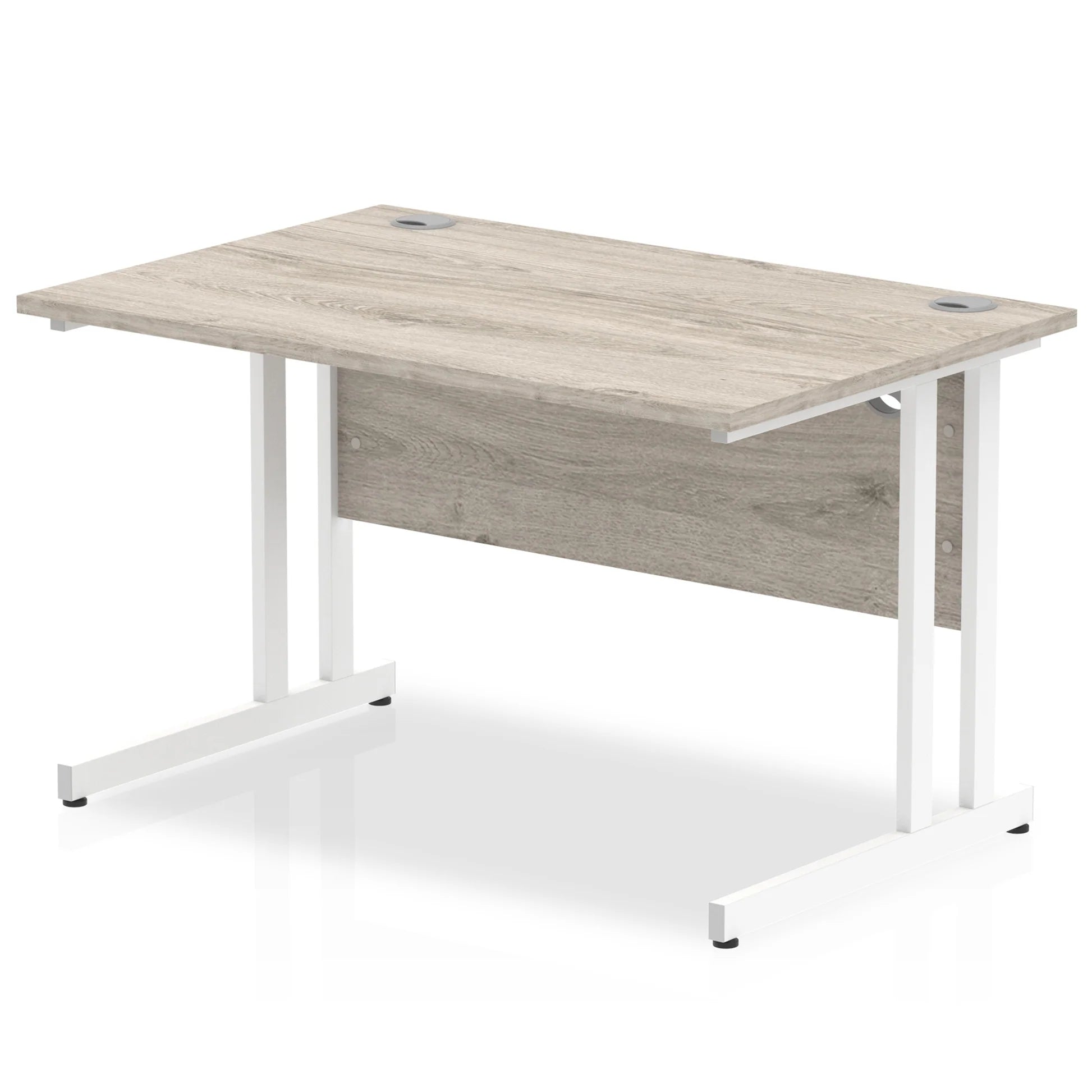 Impulse 1200mm Straight Desk Cantilever White Leg