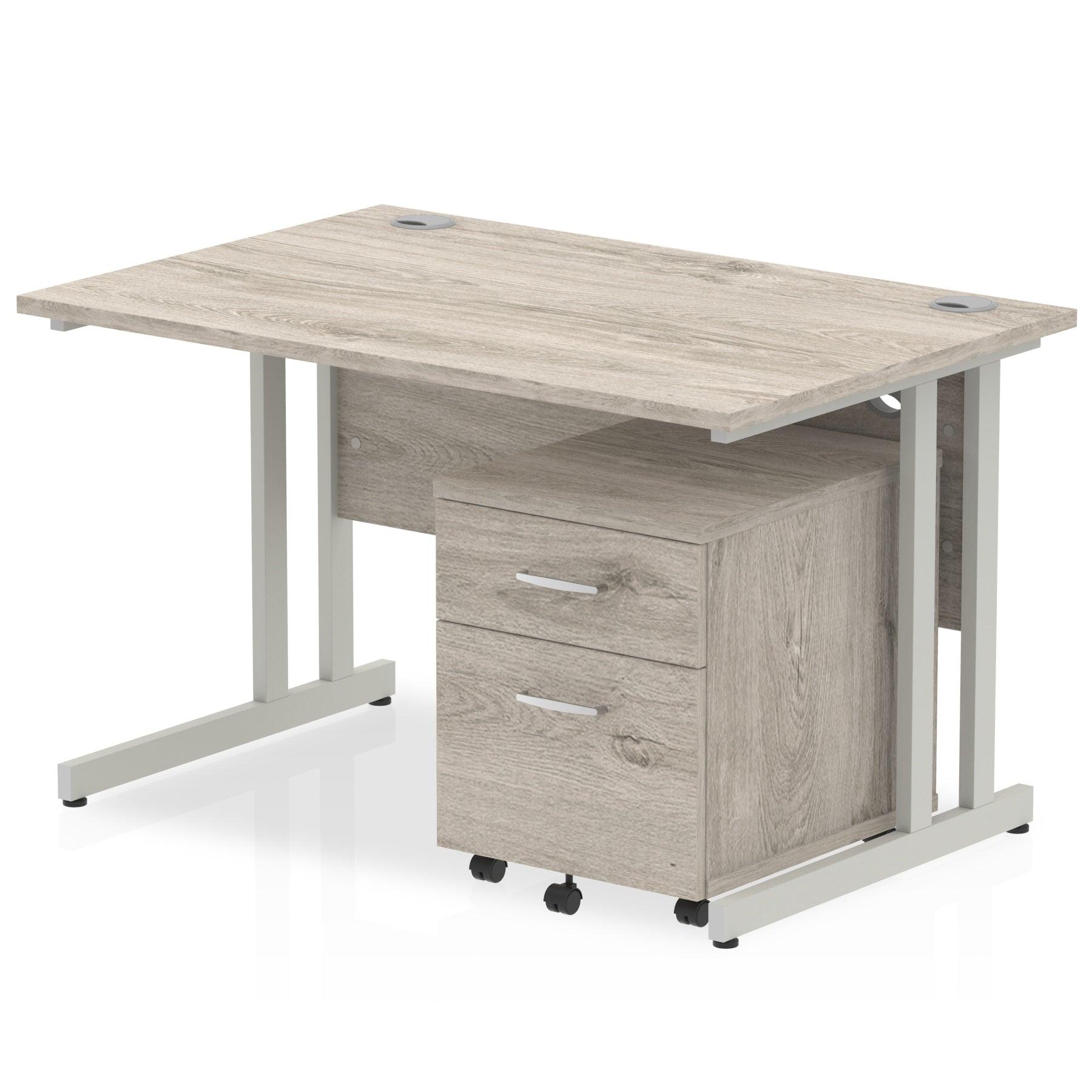 Impulse 1400mm Cantilever Straight Desk With Mobile Pedestal