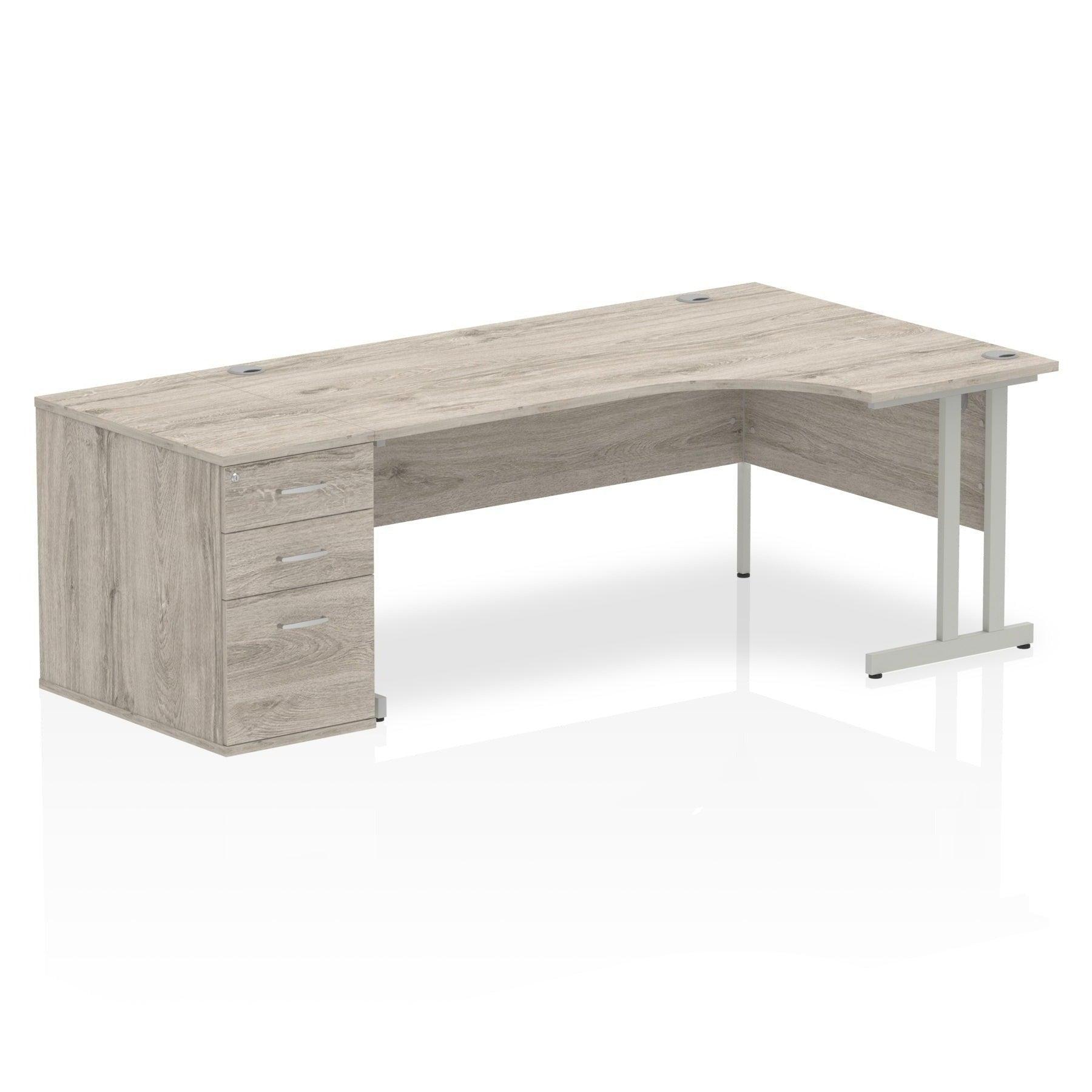 Impulse 1800mm Cantilever Left Crescent Desk Workstation