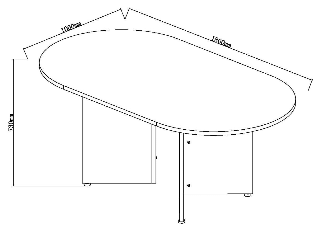 Impulse Arrowhead Leg Boardroom Table