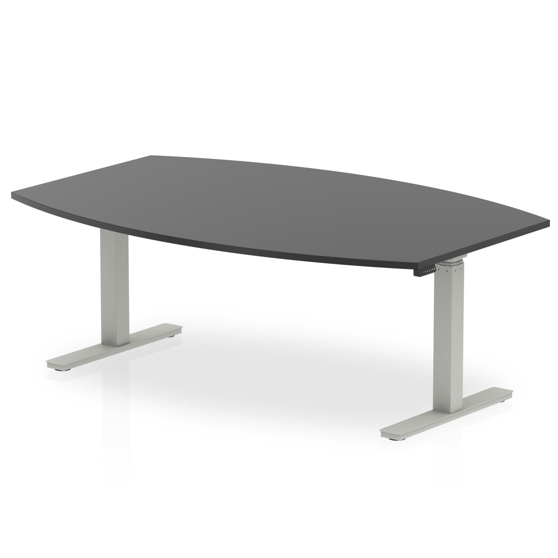 High Gloss Writable Boardroom Table Height Adjustable