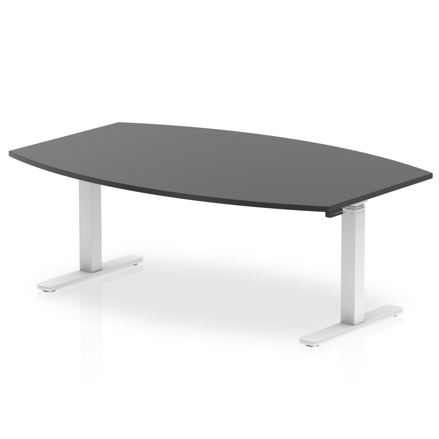 High Gloss Writable Boardroom Table Height Adjustable