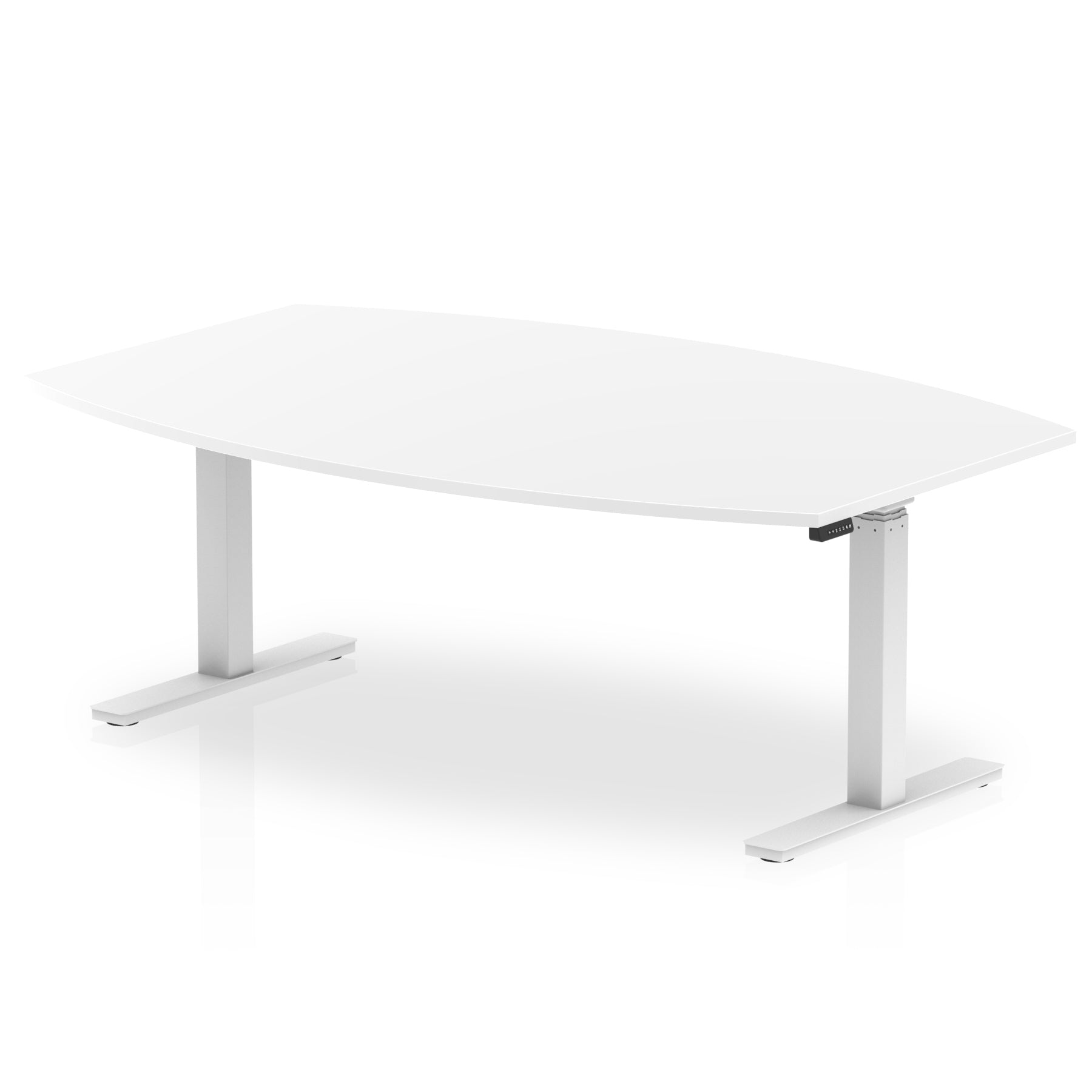 High Gloss Writable Boardroom Table Height Adjustable