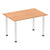 Impulse Straight Table with Post Leg - Quality Office Furniture