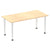 Impulse Straight Table with Post Leg - Quality Office Furniture